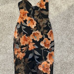 Windsor Black and Orange Floral Dress